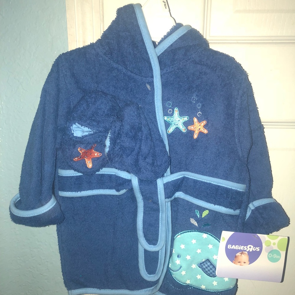 Brand new baby bath robe with slippers